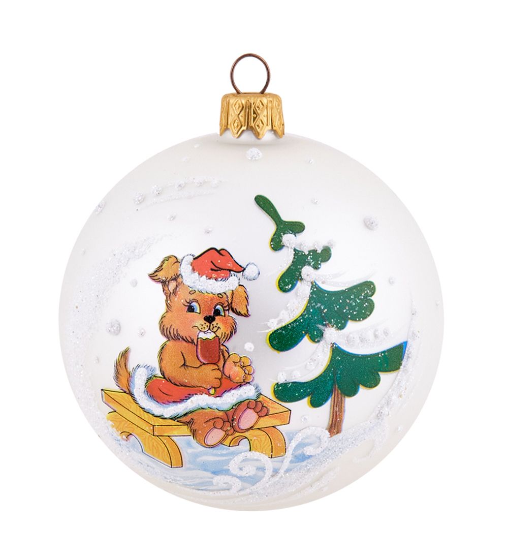 Элита НФШ-1653/3 Ел.украшение Шар «Собачка» 85 мм