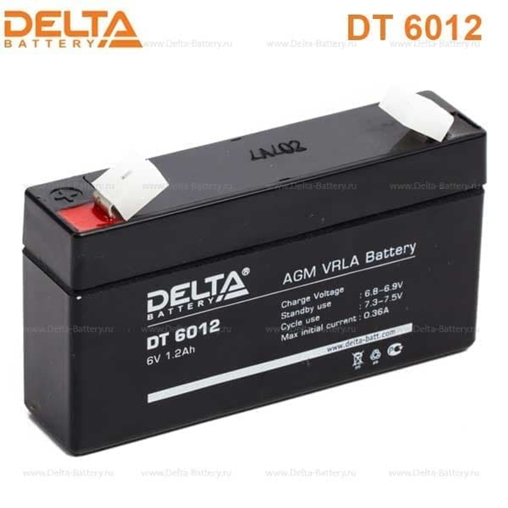 Аккумуляторная батарея Delta DT 6012 (6V / 1.2Ah)
