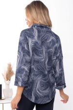 Блуза "Казимира" (синяя/абстракция) Б7471 LT Collection (Акция)