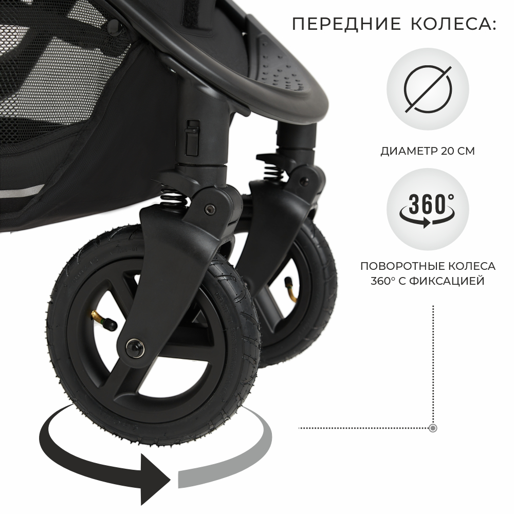 Прогулочная коляска Sweet Baby Egoista Black (Air)