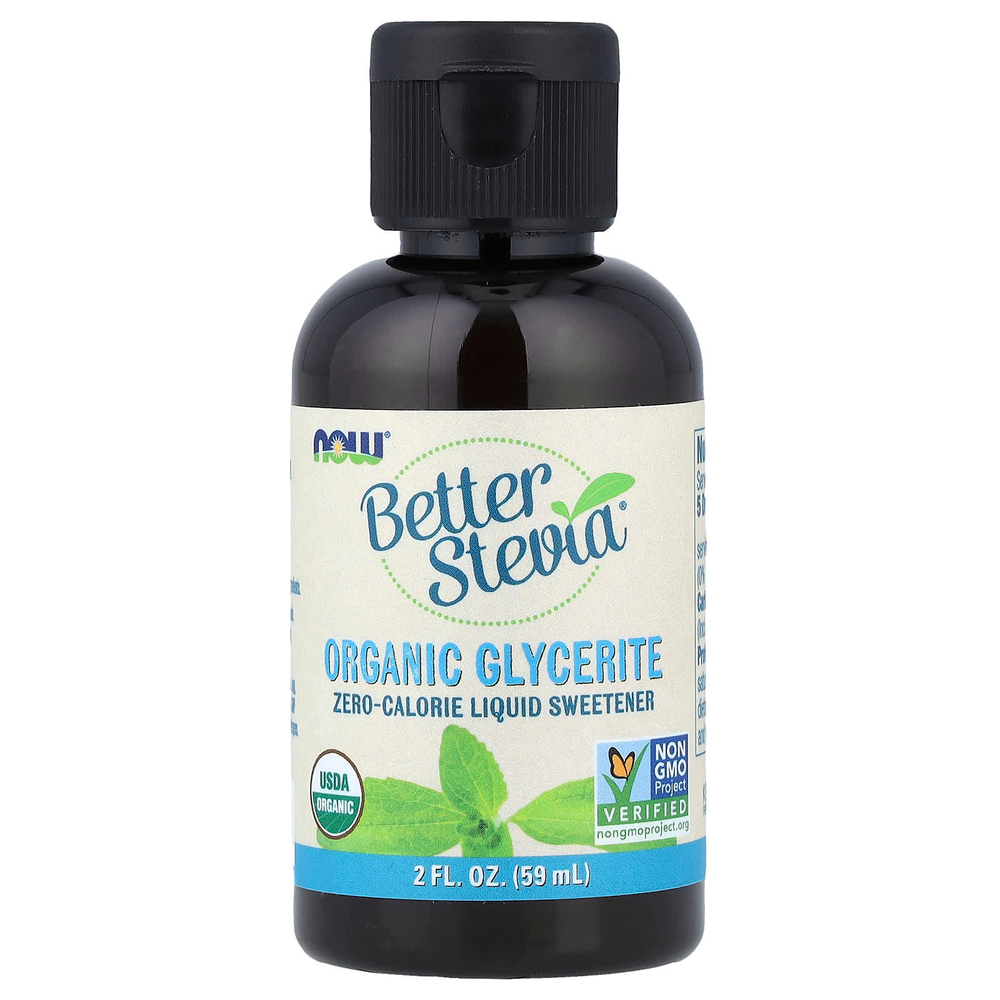 NOW Foods, Better Stevia, подсластитель с нулевой калорийностью в жидкой форме, глицериновый экстракт, 59 мл (2 жидких унции)