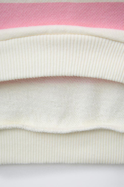 ZARA ТОЛСТОВКА ПОЛО В ПОЛОСКУ С ВЫШИВКОЙ, МЯГКИЙ РОЗОВЫЙ