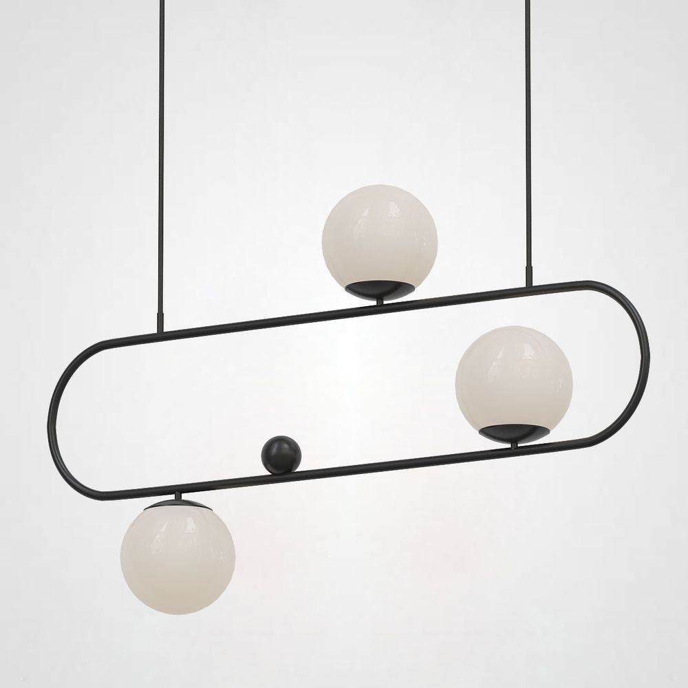 Подвесной реечный светильник HOOP L90 Black