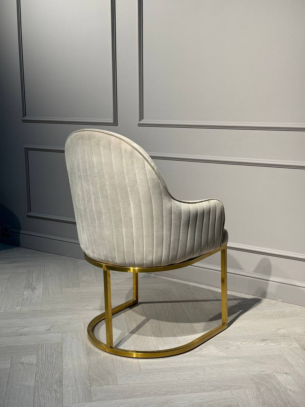 Стул обеденный Ist Casa Пандора, бежевый, матовое золото