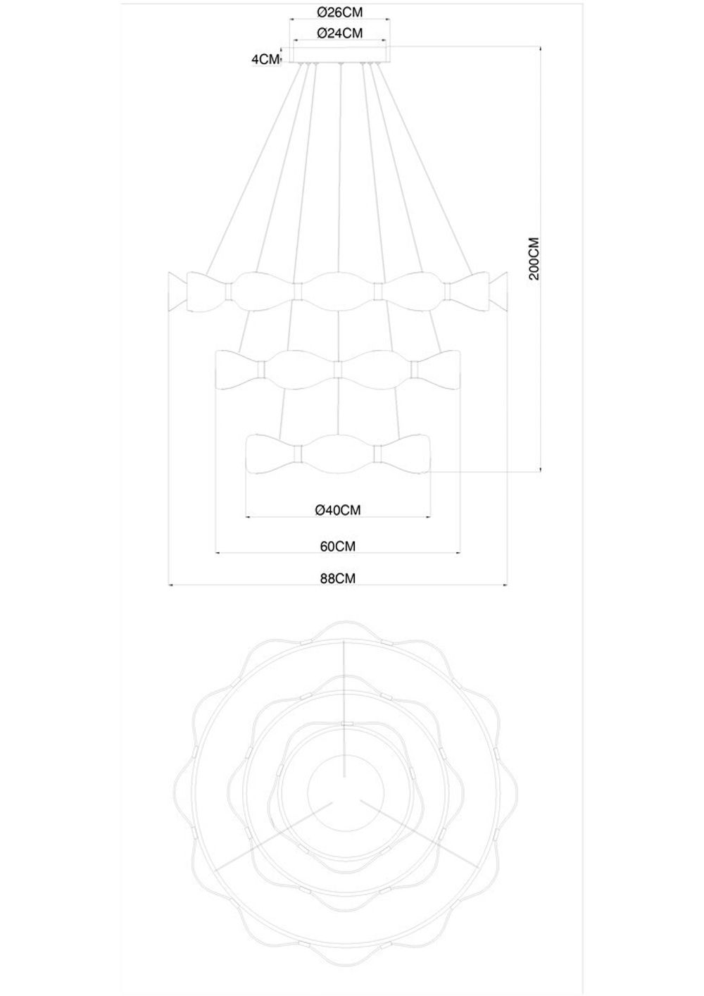 Подвесная люстра Arte lamp