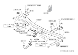 Фаркоп Brink (Thule) 461400 для Audi Q7 (2006 - 2015)(паспорт и сертификат в комплекте)(без электрики)
