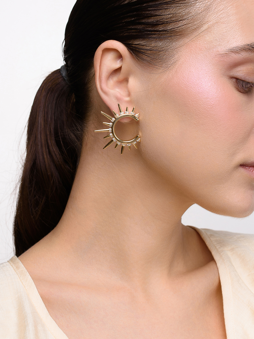 Серьги "Semi-sun" Gold