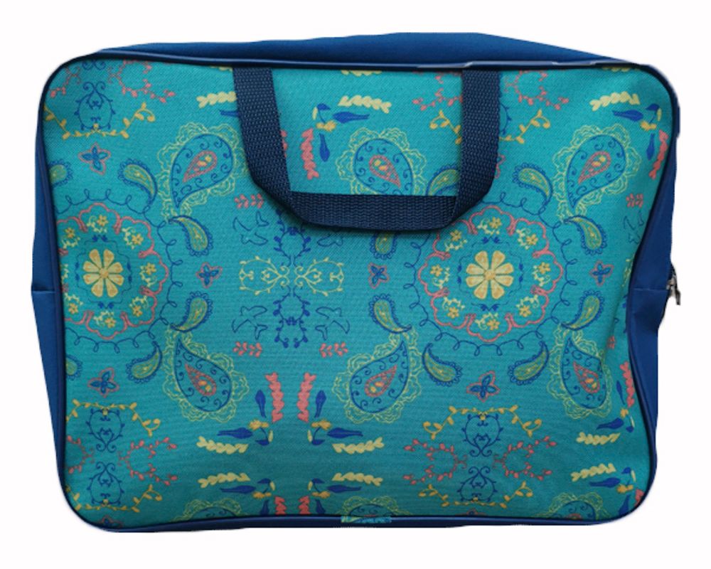 Папка с ручками А4, Канцбург 3Ш48, широкая, Весна, ткань, молния