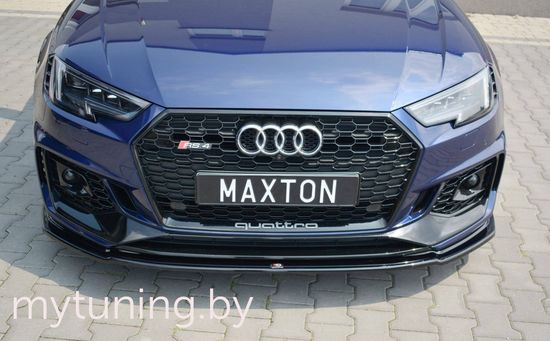 Сплиттер бампера переднего V.1 для AUDI RS4 B9 (17-...)