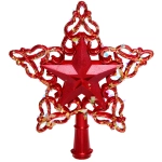 Звезда на ёлку «Снежная звезда» 15 см, Красный