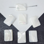 Перламутр натуральный, бусина прямоугольник, р-р 18×13мм, штучно