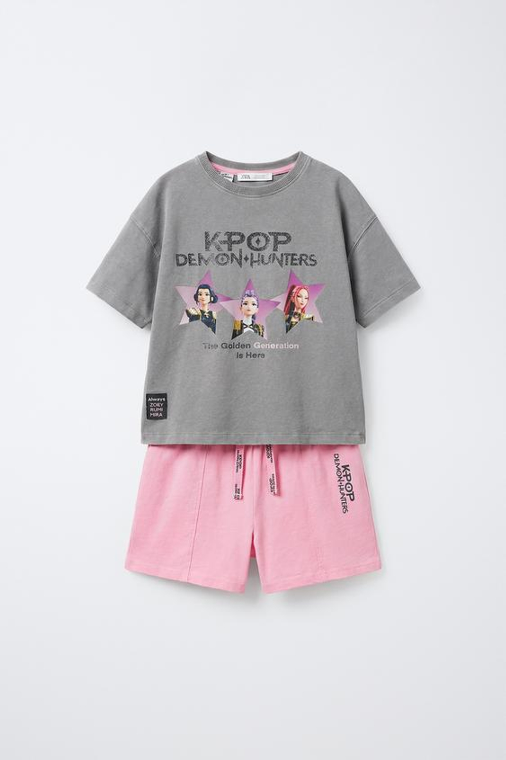 ZARA ПИЖАМА KPOP DEMON HUNTERS™ NETFLIX ©, РОЗОВЫЙ