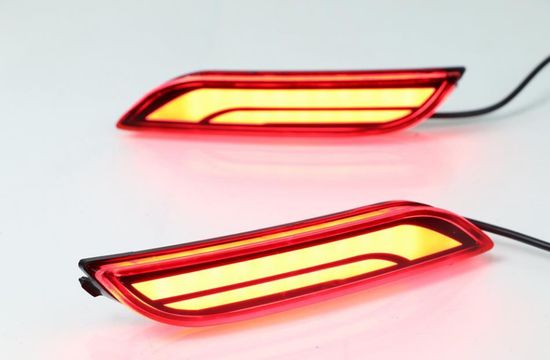 Светодиодные КАТАФОТЫ в задний бампер Тойота Камри 70 V10 type