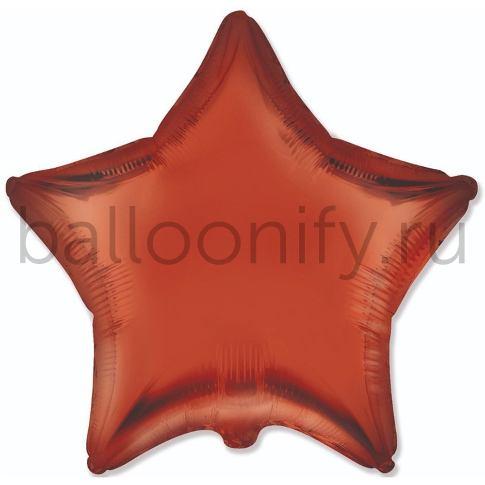 Фольгированная фигура, звезда, 18"/46СМ Сатин Orange