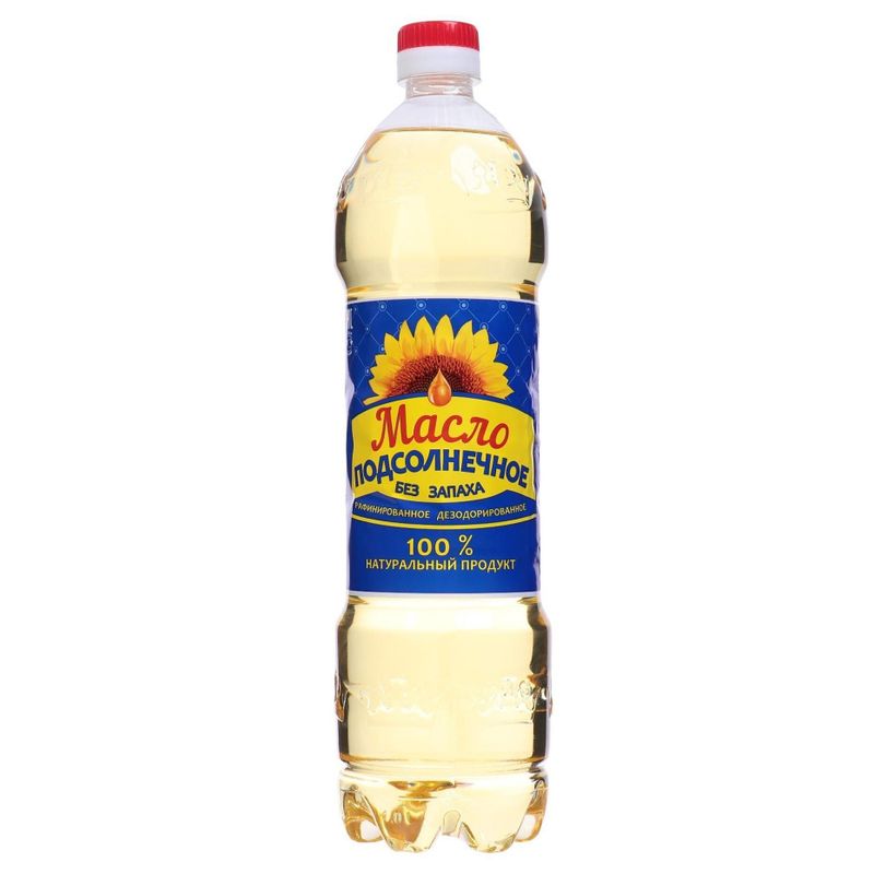 Масло подсолнечное Подсолнечное  рафинированное без запаха 1 л/бут 15 бут/кор