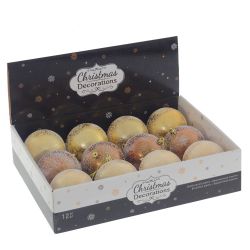 GAEM Набор из 12шт Украшение новогоднее "Шар", D 8 см, L35 W27 H8,5 см