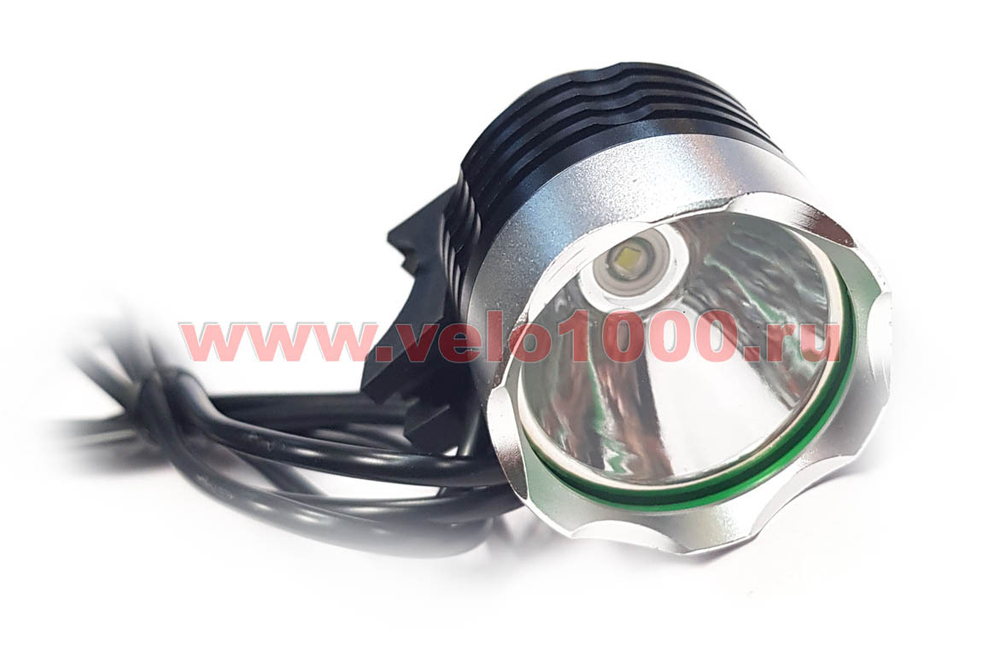 Фара передняя, 1 CREE XML T6, 1000 Lm, крепёж на руль и голову, аккум 6Ач, зарядник 8,4v, инд уп.VL