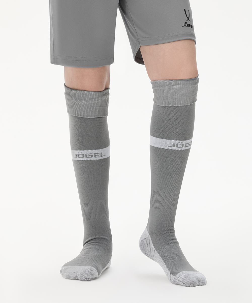 Гетры футбольные JÖGEL CAMP ADVANCED SOCKS, серый/белый