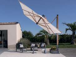 Зонт профессиональный Galileo Wood 300х400 см, слоновая кость