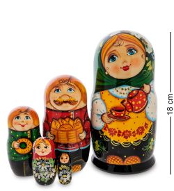 Народные промыслы МР-24/ 35-C Матрешка 5м «Анастасия с чайником»