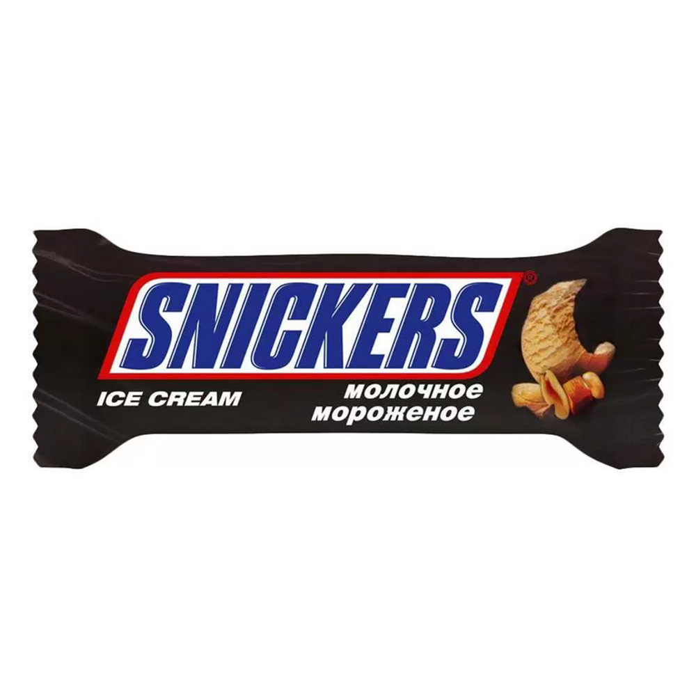 Мороженое батончик сникерс