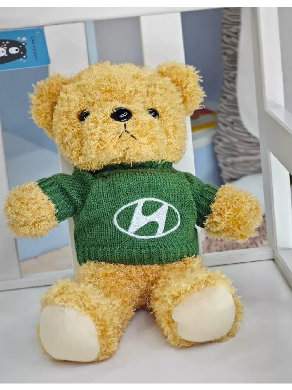 Мягкая игрушка медведь с логотипом Хендай Hyundai 28 см