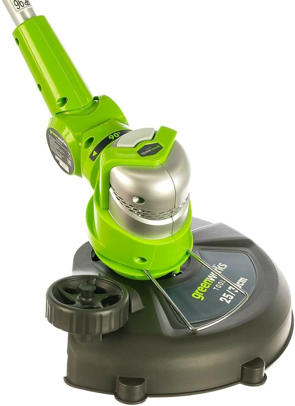 Триммер электро Greenworks 21217 нижний двигатель 500Вт леска 1.6мм 33см 21217