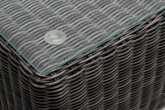 "Боно" журнальный столик из искусственного ротанга, цвет графит