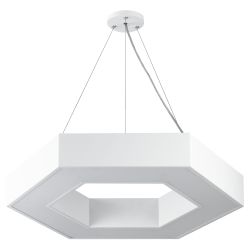 Светильник LED ЭРА Geometria SPO-124-W-40K-051 Hexagon 51Вт 4000К 4000Лм 800*800*80 белый подвесной драйвер внутри | Декоративные светильники Geometria