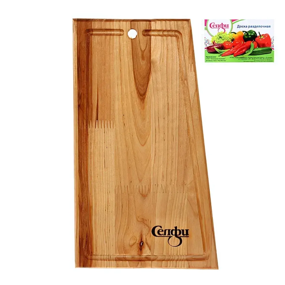 Доска разделочная «Парус» средняя с желобом 34*20*1,8см