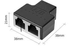 Проходной адаптер, соединитель интернет кабеля RJ45-RJ45, разветвитель для компьютерного кабеля 8P8C