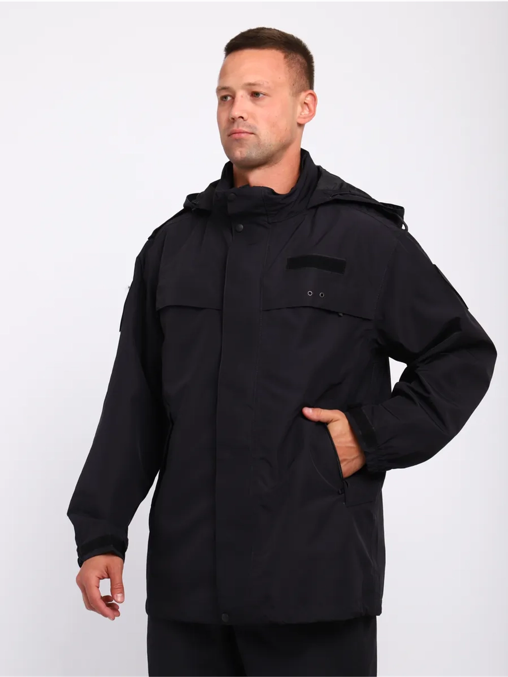 Костюм ВВЗ МВД непромокаемый черный куртка полу комбинезон