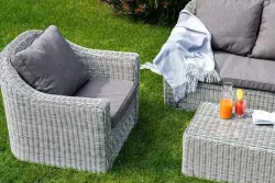 "Фабриция" лаунж-зона из искусственного ротанга, цвет серый