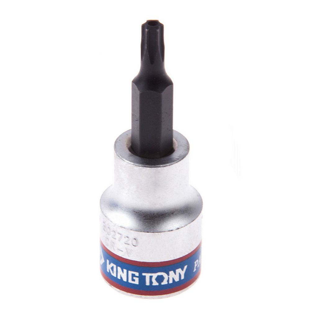 Насадка (бита) торцевая 3/8&amp;quot;, TORX с отверстием, T20, L = 50 мм KING TONY 302720