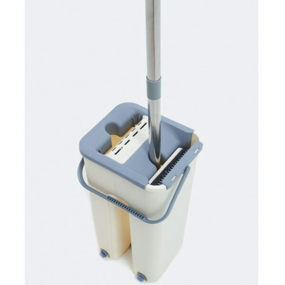 Комплект для уборки "Швабра инновационная ZALEL" (ведро с отжимом 3л + плоская швабра) TF02