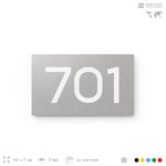 Номер на дверь 701, табличка на дверь для офиса, квартиры, кабинета, аудитории, склада, серая 120х70 мм, Айдентика Технолоджи