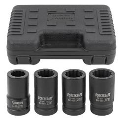 Головки ударные глубокие, набор 4пр., 1''(12гр.) FORCEKRAFT FK-8041-9MPB