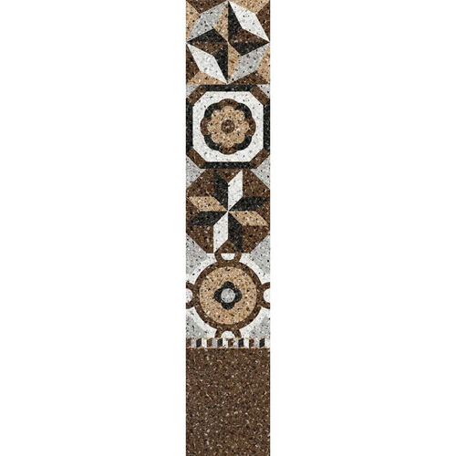 Панель ПВХ фотопечать Террацо темный узор 2 2700х250мм