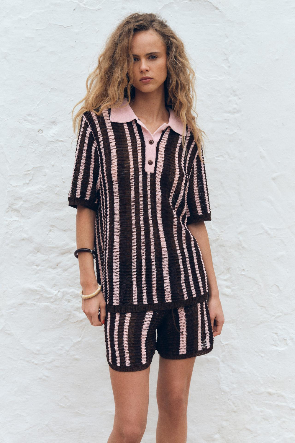 ZARA СВИТЕР В СТИЛЕ ПОЛО, РАЗНОЦВЕТНЫЙ