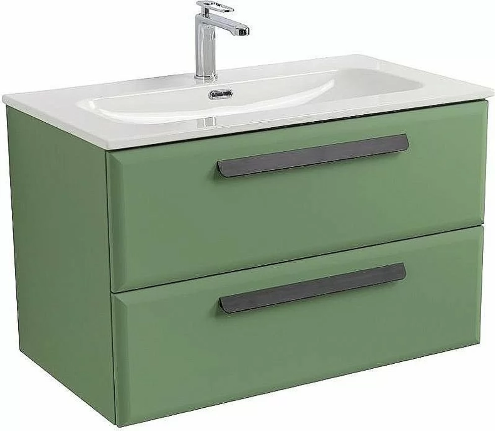 Тумба с раковиной Cezares ECO-CER-N 80 ECO-CER-N-800-2C-SO-PS-P фисташковый софт