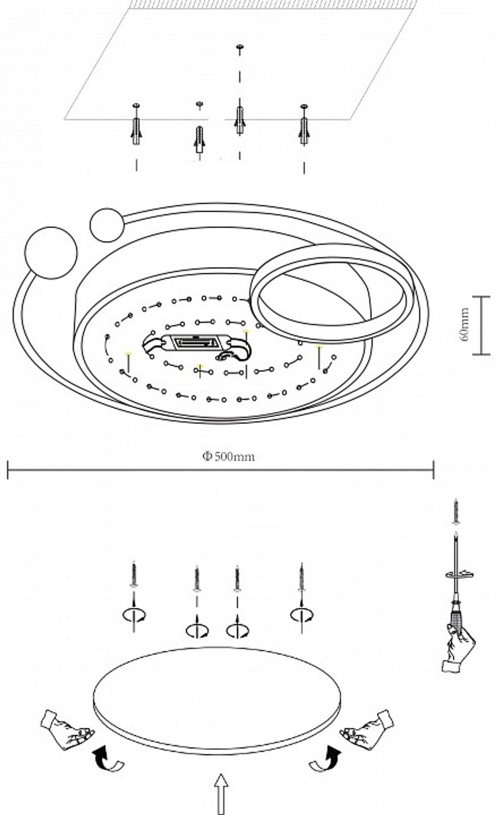 Накладной светильник Velante Velante 435-327-03