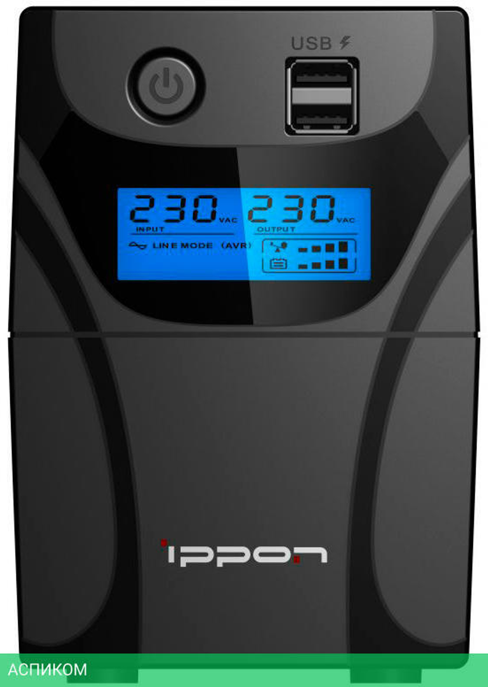 Источник бесперебойного питания Ippon Back Power Pro II 800 черный (1030309)