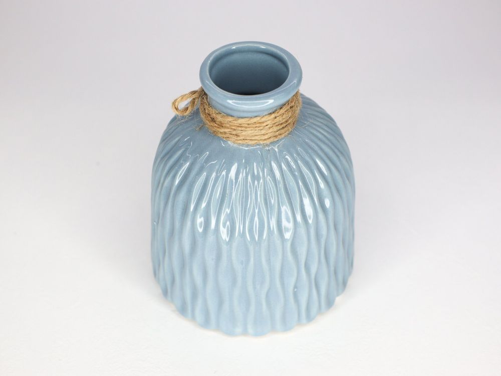 Ваза (15*15см)  цв.голубой GK-64712