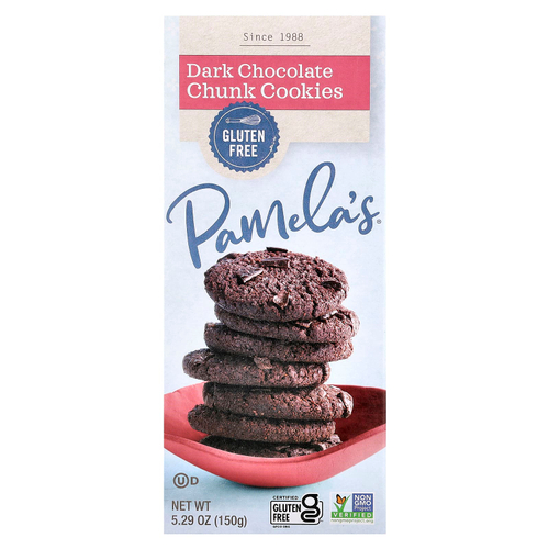 Pamela's Products, Печенье, кусочки темного шоколада, 150 г (5,29 унции)