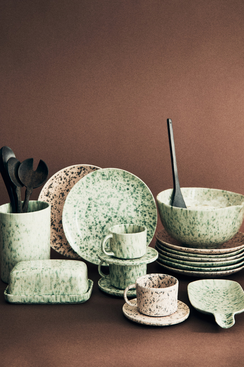 H&M HOME Подставка для ложек из керамики, зеленый