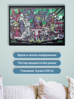 Постер плакат Евангелион Evangelion Евангелион
