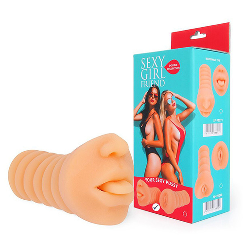 Телесный мастурбатор-ротик с высунутым язычком Bior Toys Sexy Girl Friend SF-70271