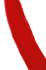 Красная насадка на пенис для двойного проникновения Black Red - 16,5 см.