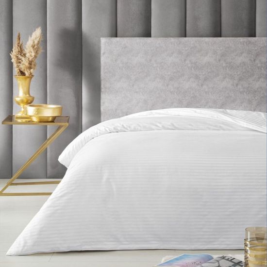 Пододеяльник White, страйп полисатин  150x215  Domtekc