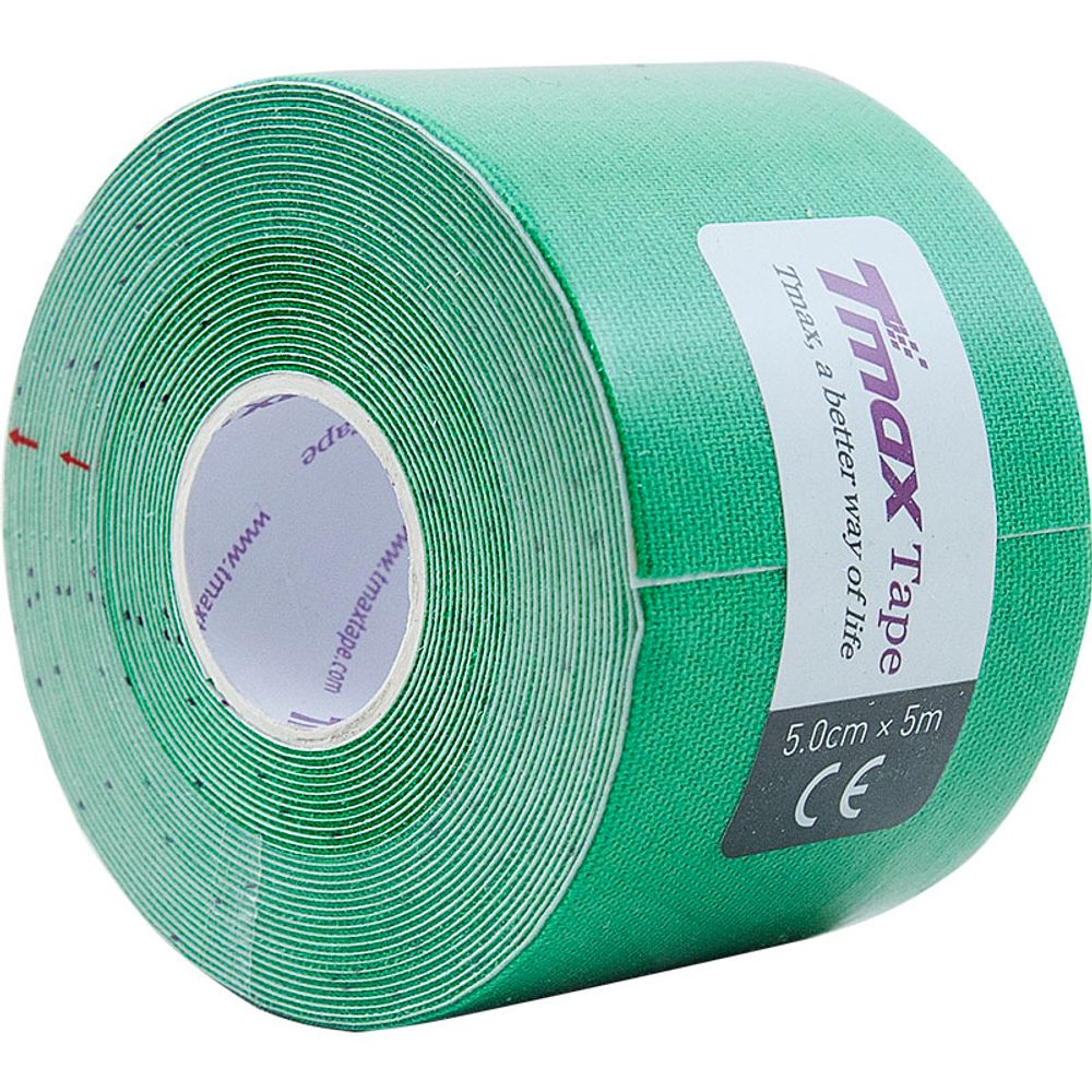 Тейп кинезиологический TMAX Extra Sticky 5 см x 5 м, 423181, зеленый